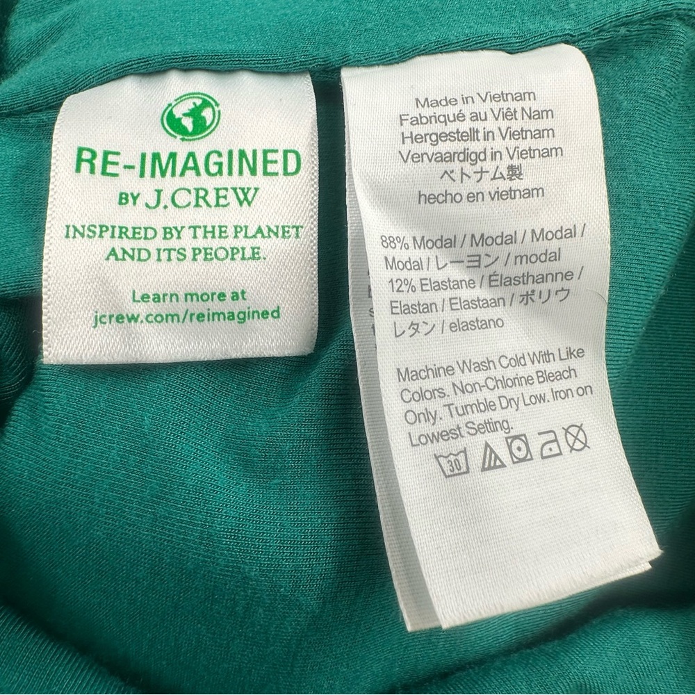 J Crew One-Shoulder Teal Women’s Tank Top Reimagined Y2K Modal Large - Picture 3 of 6